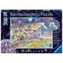 Puzzle Unicorni Si Fluturi, 500 Piese si Stickere Ravensburger - 2